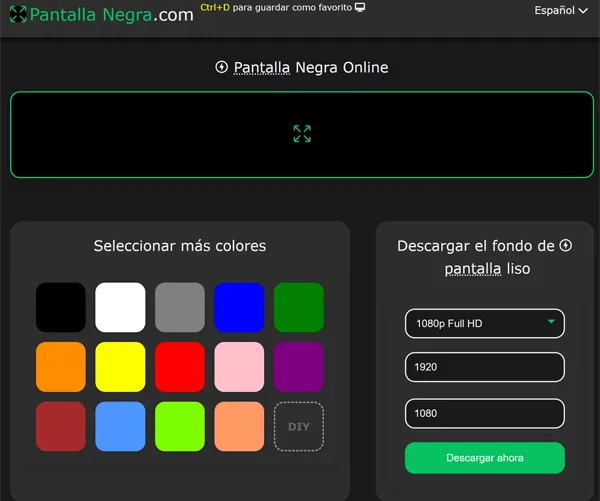 pantalla negra online