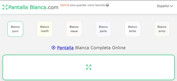 Pantalla Blanca Completa
