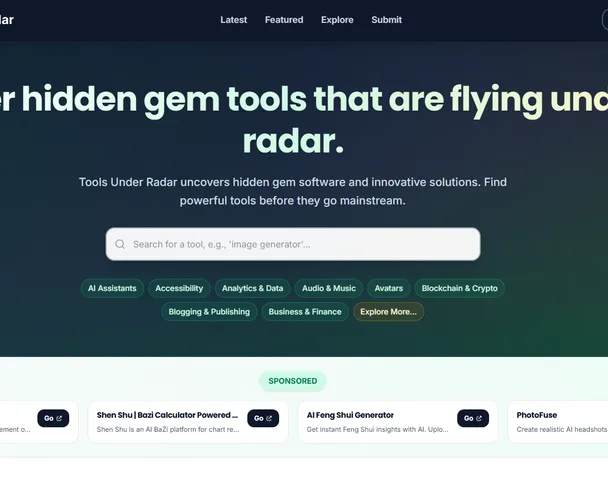 Tools Under Radar
