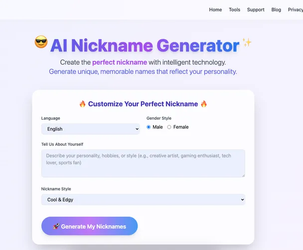 AI Nickname Generator