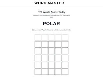 Wordle Answer Today | Word Master