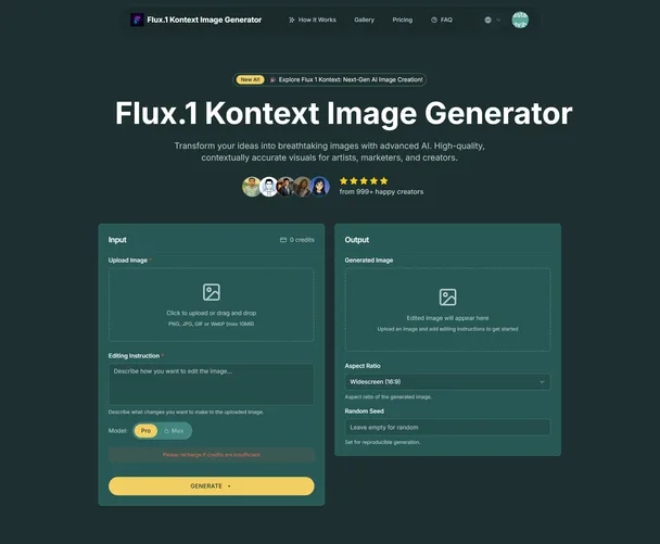 Flux Kontext Image Generator