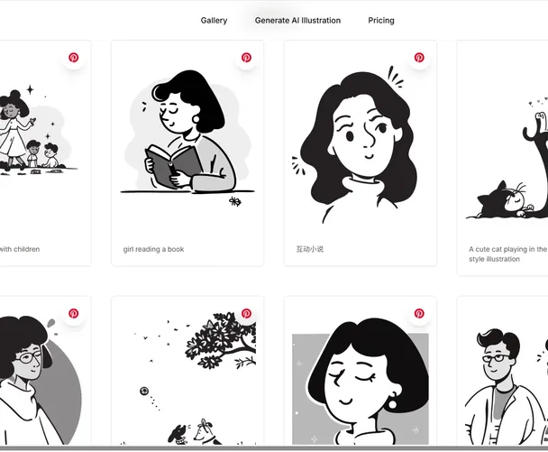 Notion style illustration
