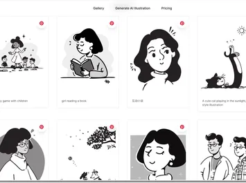 Notion style illustration