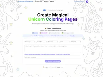 Unicorn Coloring Pages