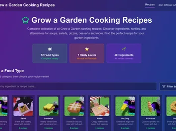 Grow a Garden Cooking Recipes